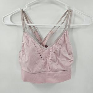 Victoria's Secret sport bralette bra pink strappy gym workout running medium
